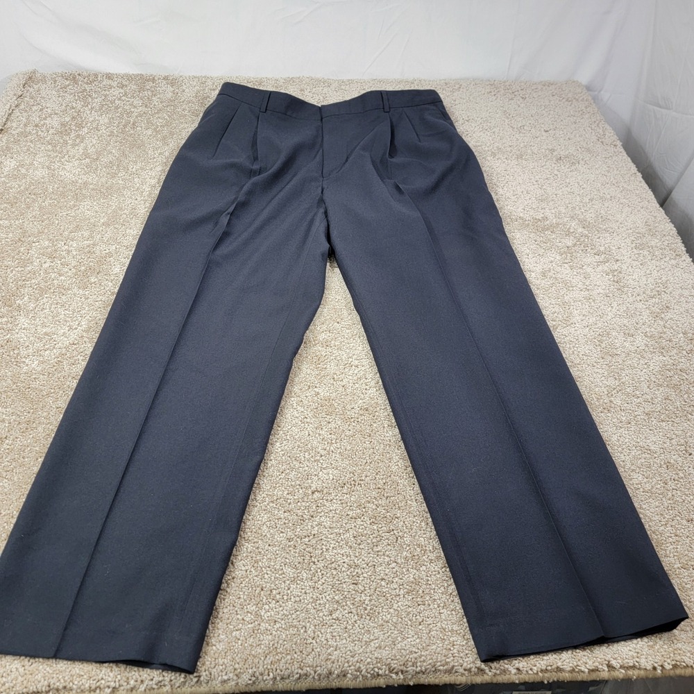 Levi's Travelers Dress Slacks Pleated‎ Front Dark Gray Career Pants Size 38x32